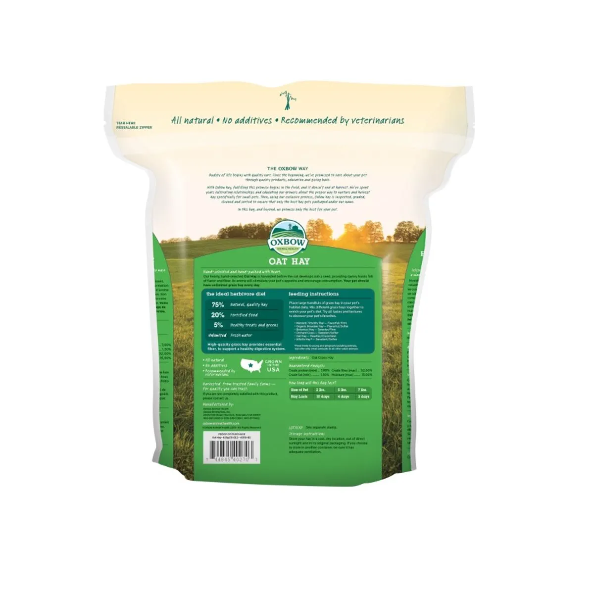 Heno Oxbow Avena 425 g - Imagen 2