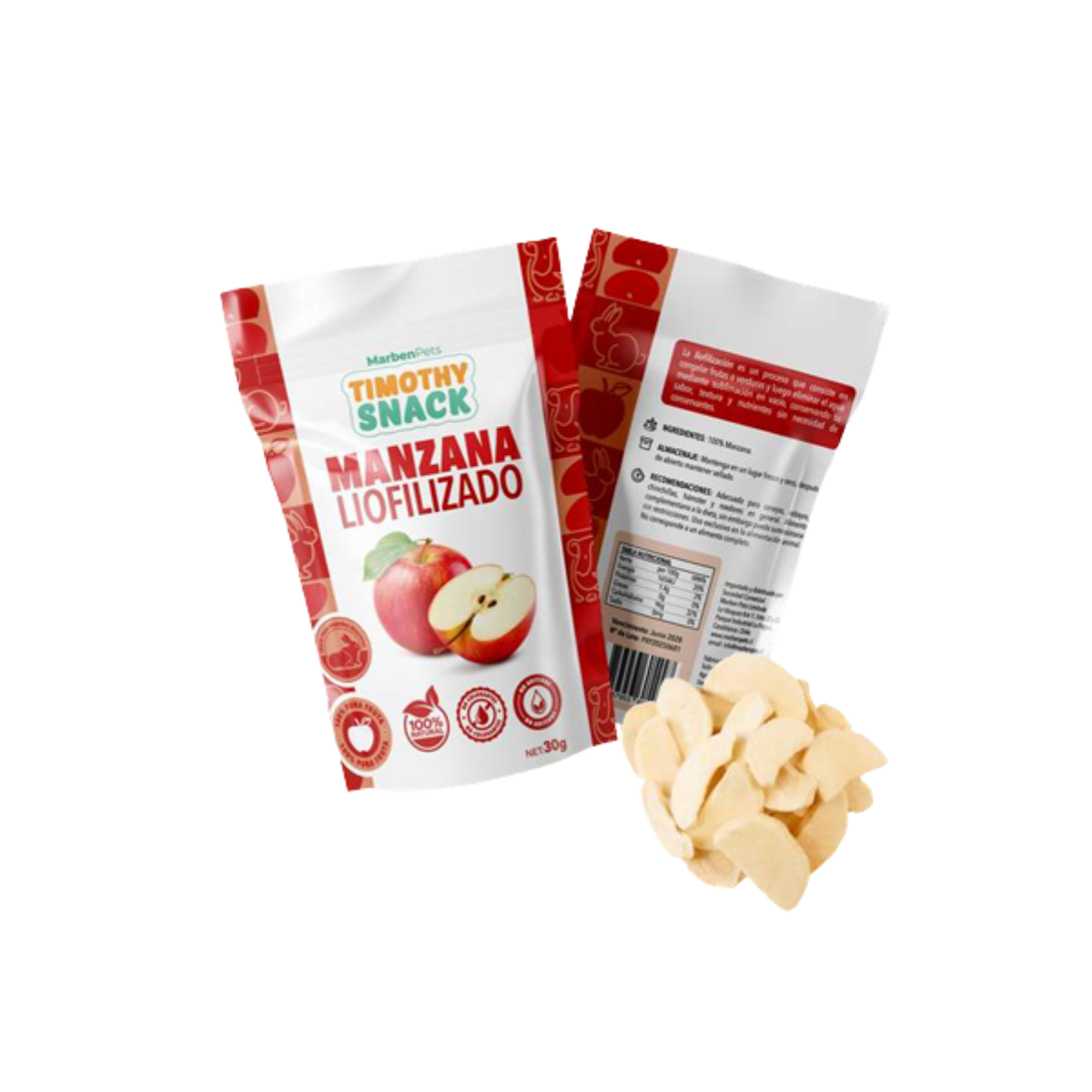 Manzana Liofilizada Timothy Snacks 30 g